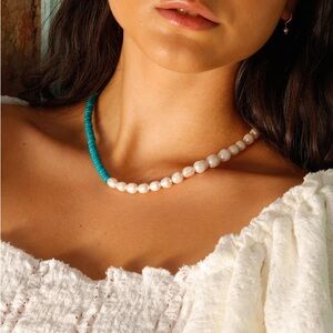 Pearl and Turquoise Necklace
